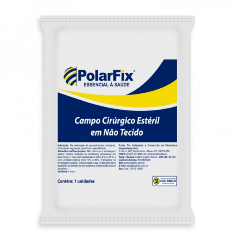 CAMPO CIRURGICO EST. EM NAO TECIDO 1.50 M X 1.93 M C/ DUPLA EMB.(F08354-POLAR FIX)