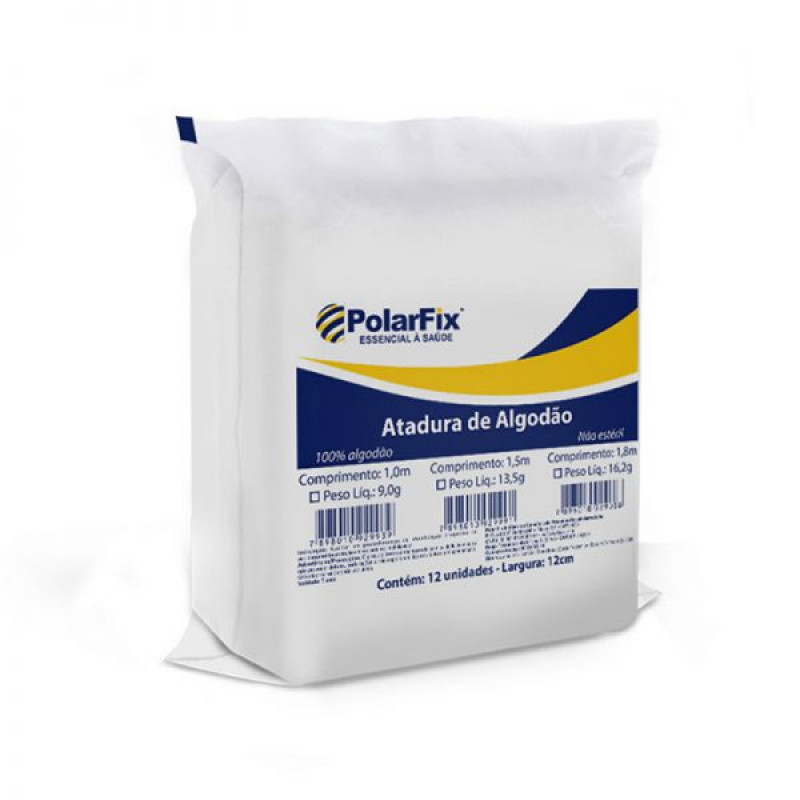 ATADURA DE ALGODAO ORTOPEDICO 20 CM X 1,0 M.-POLAR FIX