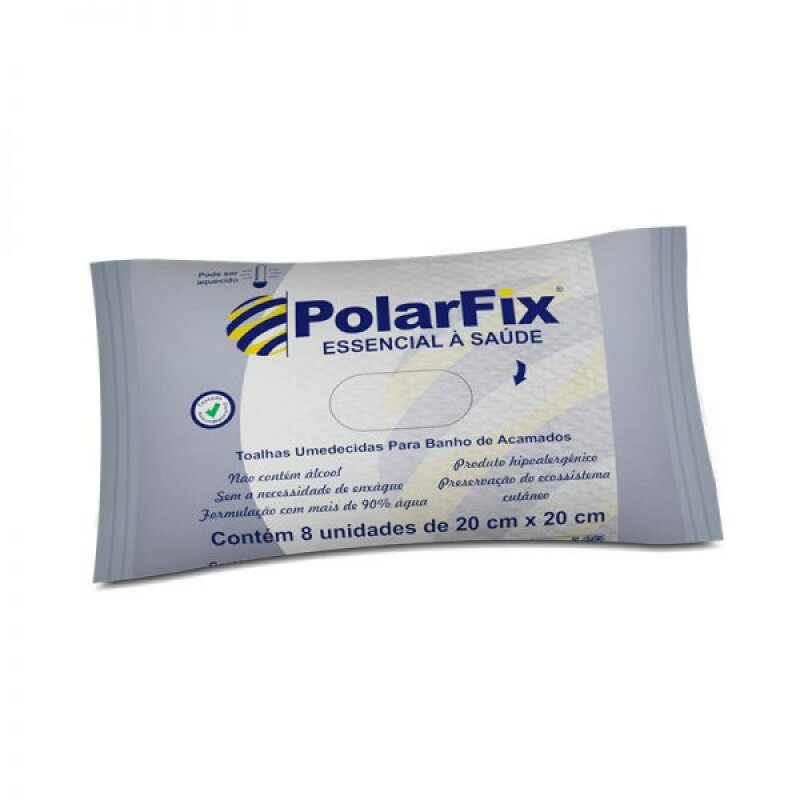 TOALHA UMEDECIDA PARA BANHO DE ACAMADOS PCTE C/8 UNIDADES -POLAR FIX - F08563