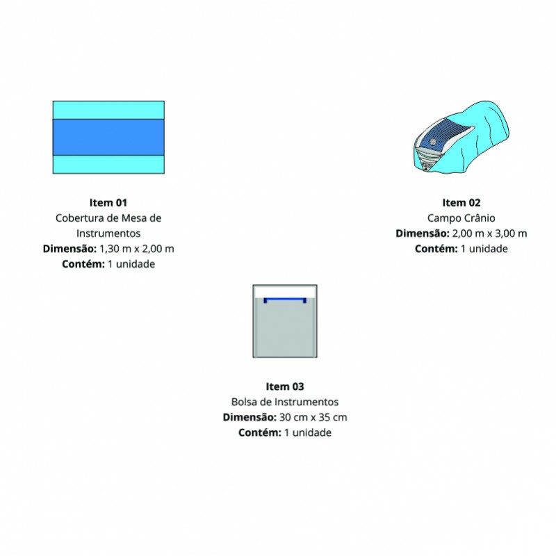 KIT CIRURGICO CRANIO ( NEURO ) ESTÉRIL - POLAR FIX - F08290